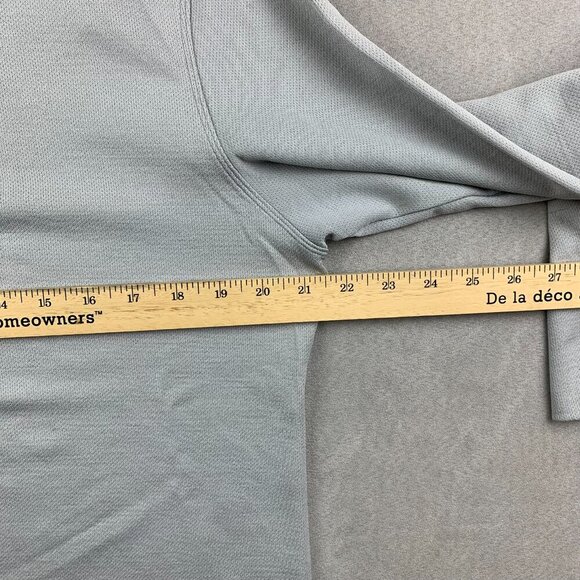 Lululemon Men Shirt Large Gray Mesh Crewneck Long Sleeve Warm Reflective Outdoor - Picture 4 of 10
